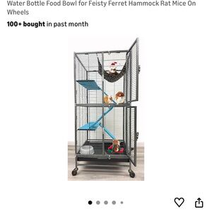 Feisty Ferret Cage with Blue Platforms